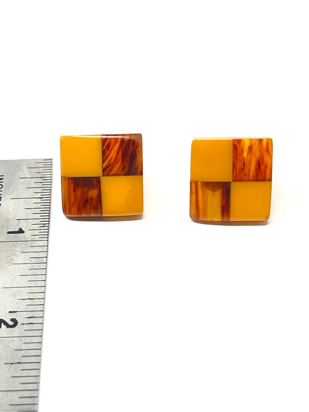 New Anthropologie x Serefina Resin Checkerboard Earrings - Picture 4 of 4